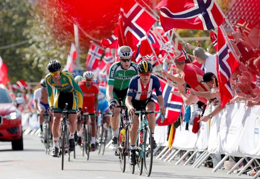 bandiere norvegesi hanno fatto da cornice alla gara. E Sagan ha battuto il padrone di casa Kristoff: 